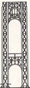 George Washington Bridge (1931) tower sketch WSDOT