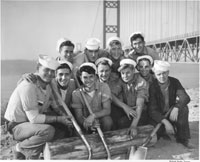 Sailors help build Living War Memorial, October 1952 TPL 22808