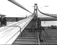 Cables and catwalks, view from west, January 1940 TPL 6202