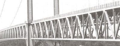 View of 1950 Narrows Bridge's 33-foot deep Warren truss WSDOT