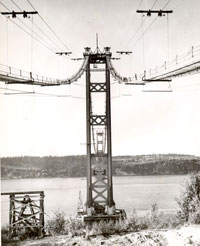 Towers with catwalks, 1949 WSDOT