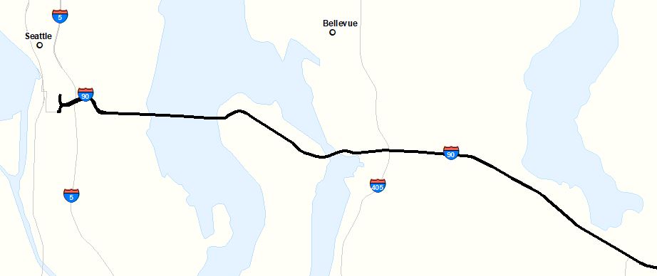 Interstate 90 map image