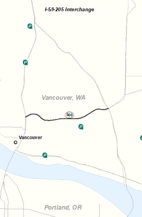 Vancouver Region SR 500 map image