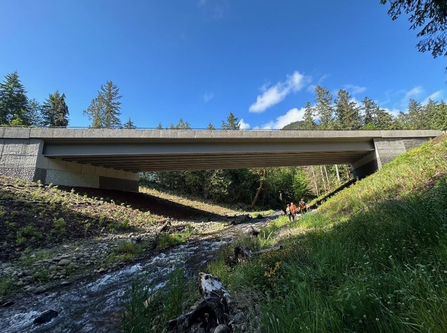 Indian Creek at US 101 after construction 