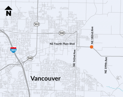 State Route 500 - Northeast 182nd Avenue - Intersection Improvements - project map