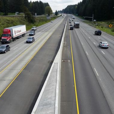 New northbound I-5 auxiliary lane from Mounts Road to Center Drive in DuPont