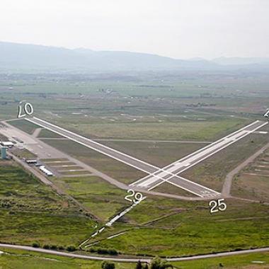 The runways at Bowers Field airport. 