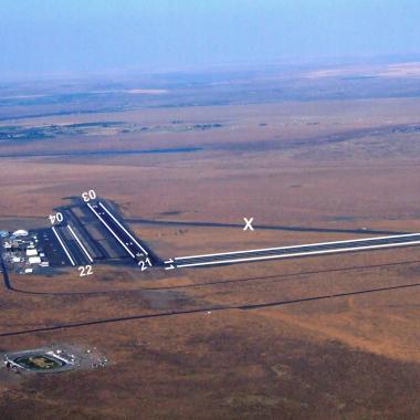 The three runways at Ephrata Municipal airport. 