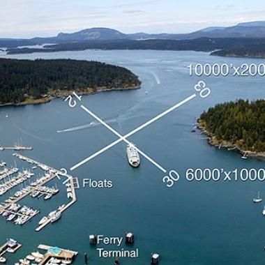 Friday Harbor SPB runway located in the water.