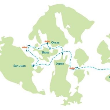 San Juan Islands Route Map