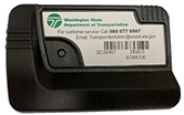 A transponder used for commercial vehicle bypass weigh stations
