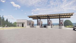 Rendering of the new Anacortes Terminal Tollbooths
