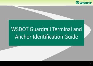 WSDOT Terminal and Anchor Identification Guide Cover