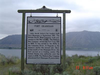 Fort Okanogan marker