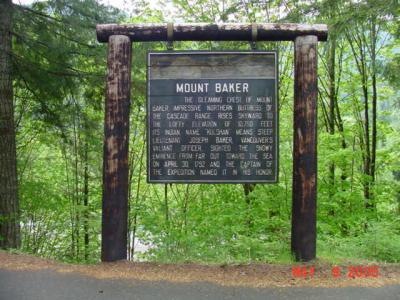 Mount Baker sign