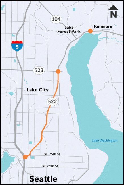 SR 522 project map. 