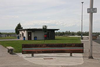 Photo of Winchester safety rest area on westbound I-90
