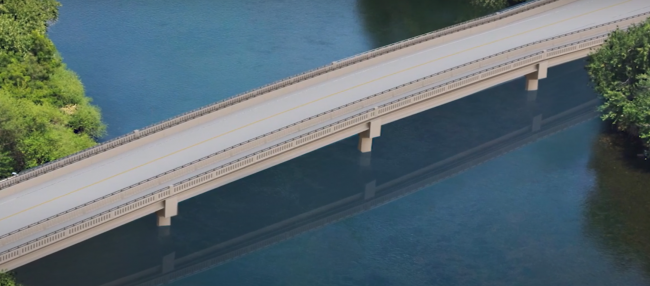 The East Trent Bridge design rendering on SR 290 over the Spokane River,